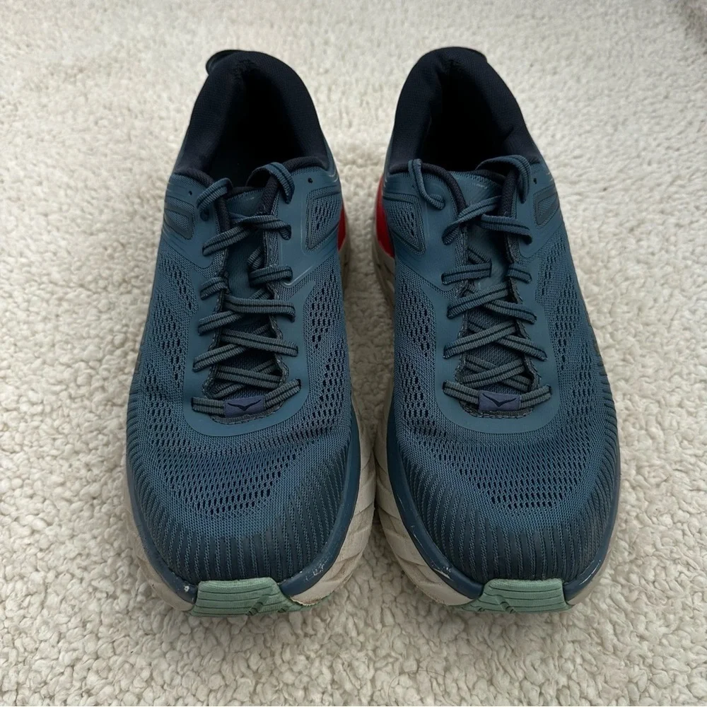 Hoka One One Bondi 7 Blue Gray Running Shoes Men’s Size 10.5 - Picture 3 of 10